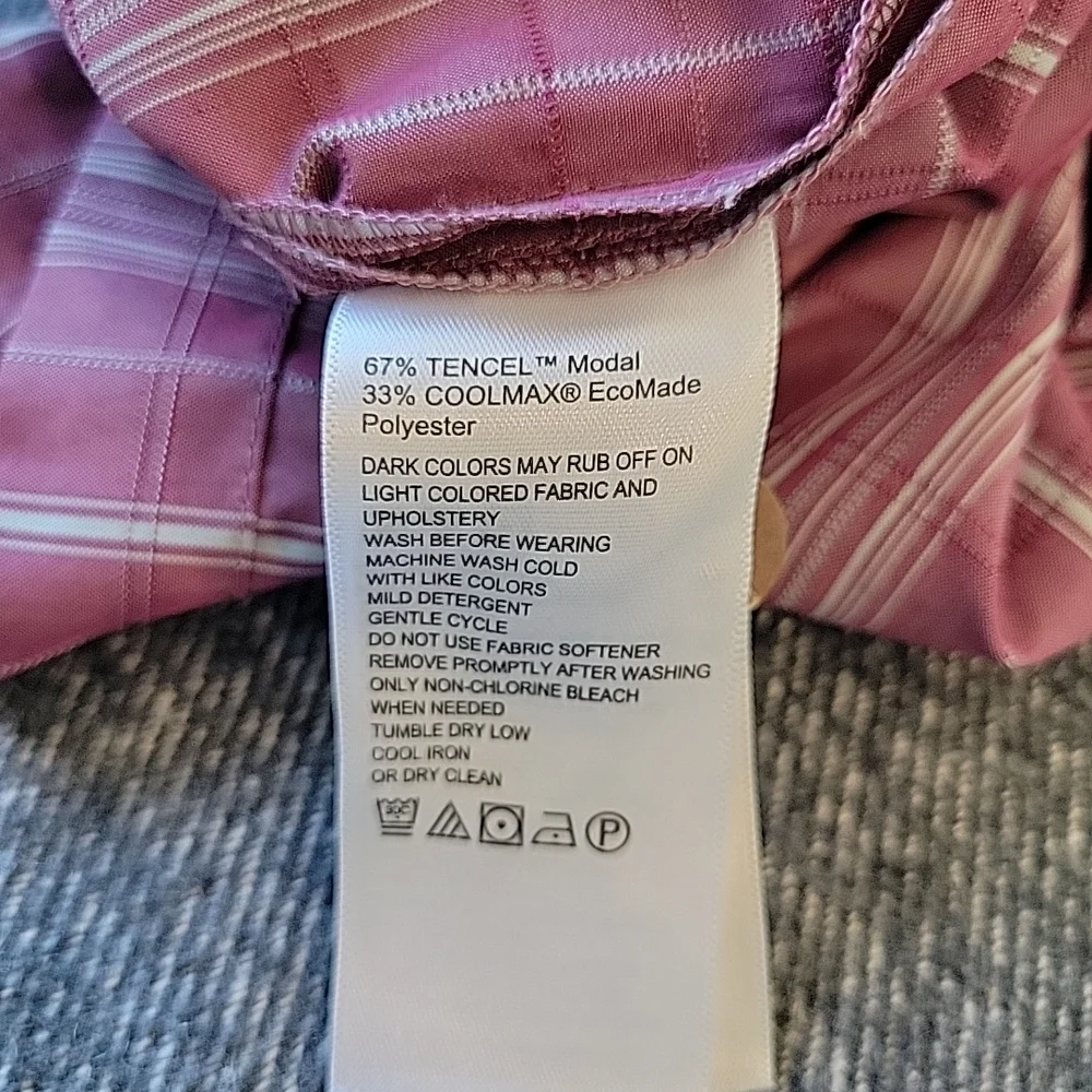 Tommy Bahama Shirt Men's XL Purple‎ Coconut Point Button Up Short Sleeve Pocket